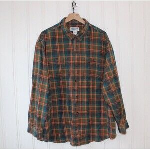 Duluth Trading Company Flannel Shirt 2XL Big Plaid Relaxed Fit Cotton Gorpcore